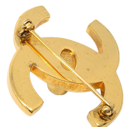 Chanel Turnlock Brooch Pin Gold Large 96A