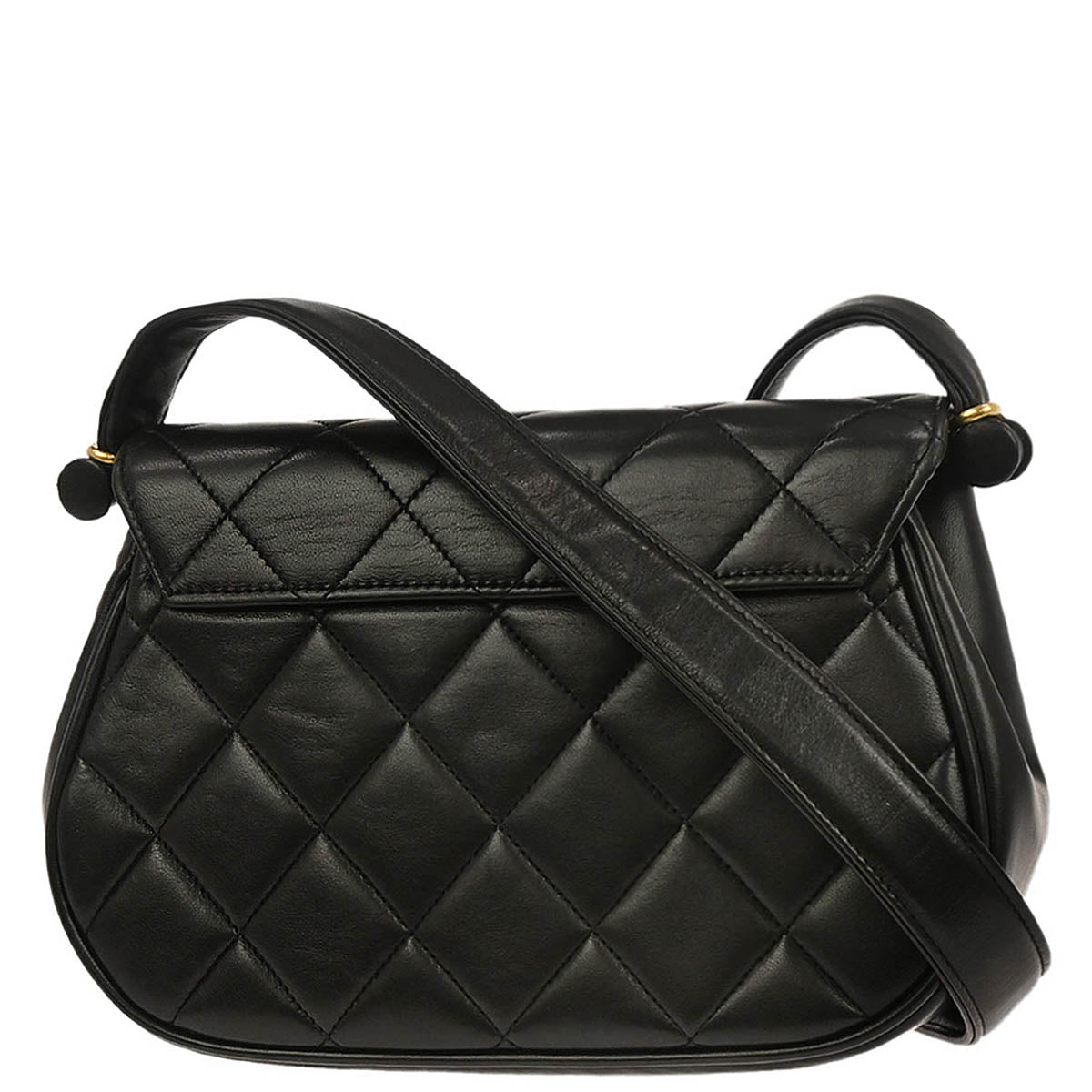 Chanel 1994-1996 Black Lambskin Shoulder Bag