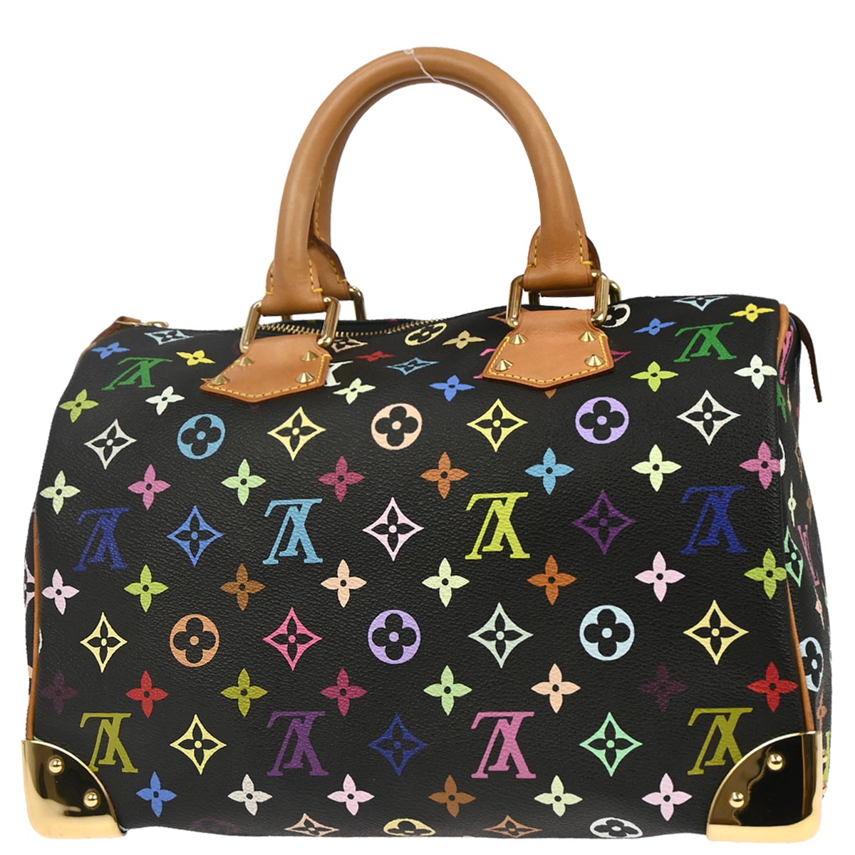 Louis Vuitton Black Monogram Multicolor Speedy 30 Handbag M92642