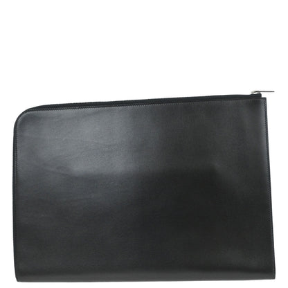 Hermes Black Box Calf Clutch Bag