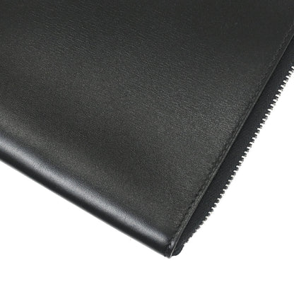 Hermes Black Box Calf Clutch Bag