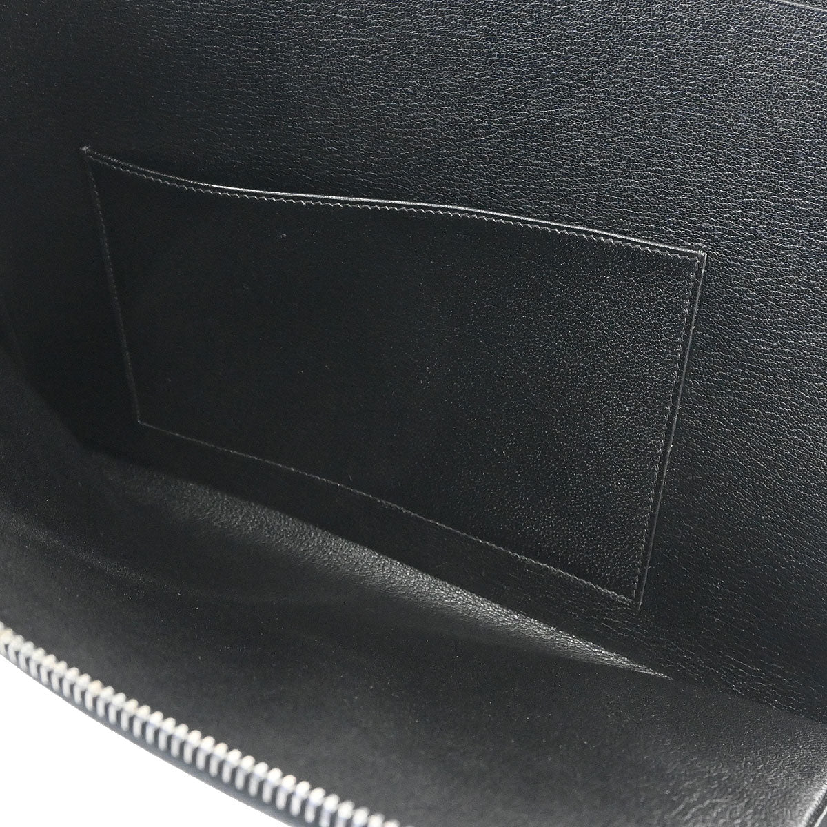 Hermes Black Box Calf Clutch Bag