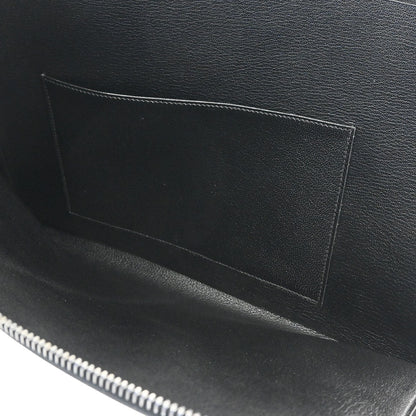 Hermes Black Box Calf Clutch Bag