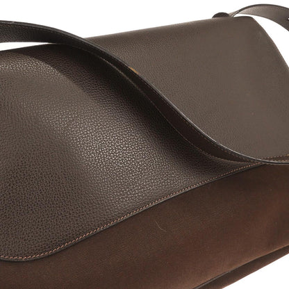 Hermes Chocolat Vache Liegee Sac Colorado GM Shoulder Bag