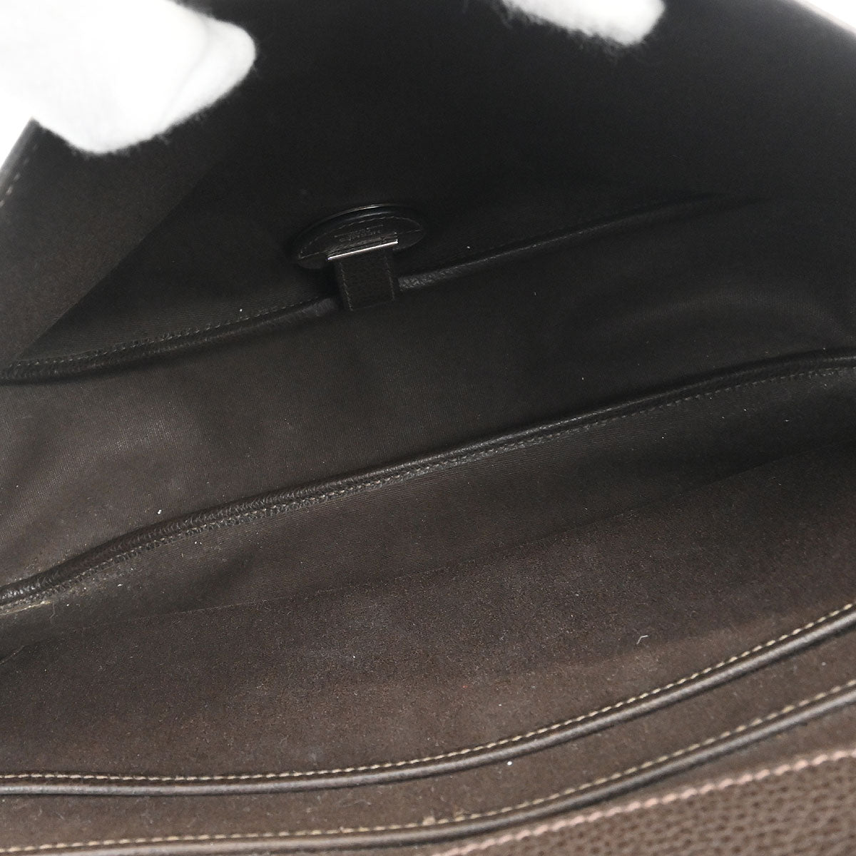 Hermes Chocolat Vache Liegee Sac Colorado GM Shoulder Bag