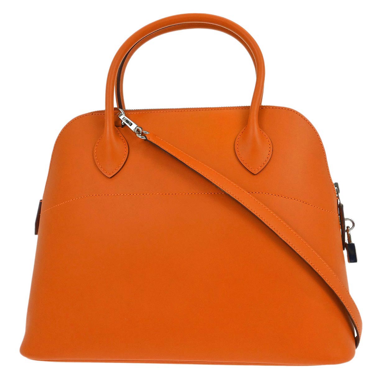 Hermes Orange Swift Bolide 31 2way Shoulder Handbag