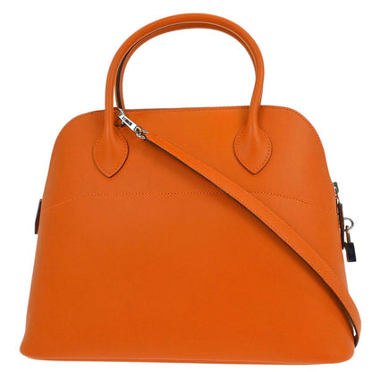 Hermes Orange Swift Bolide 31 2way Shoulder Handbag