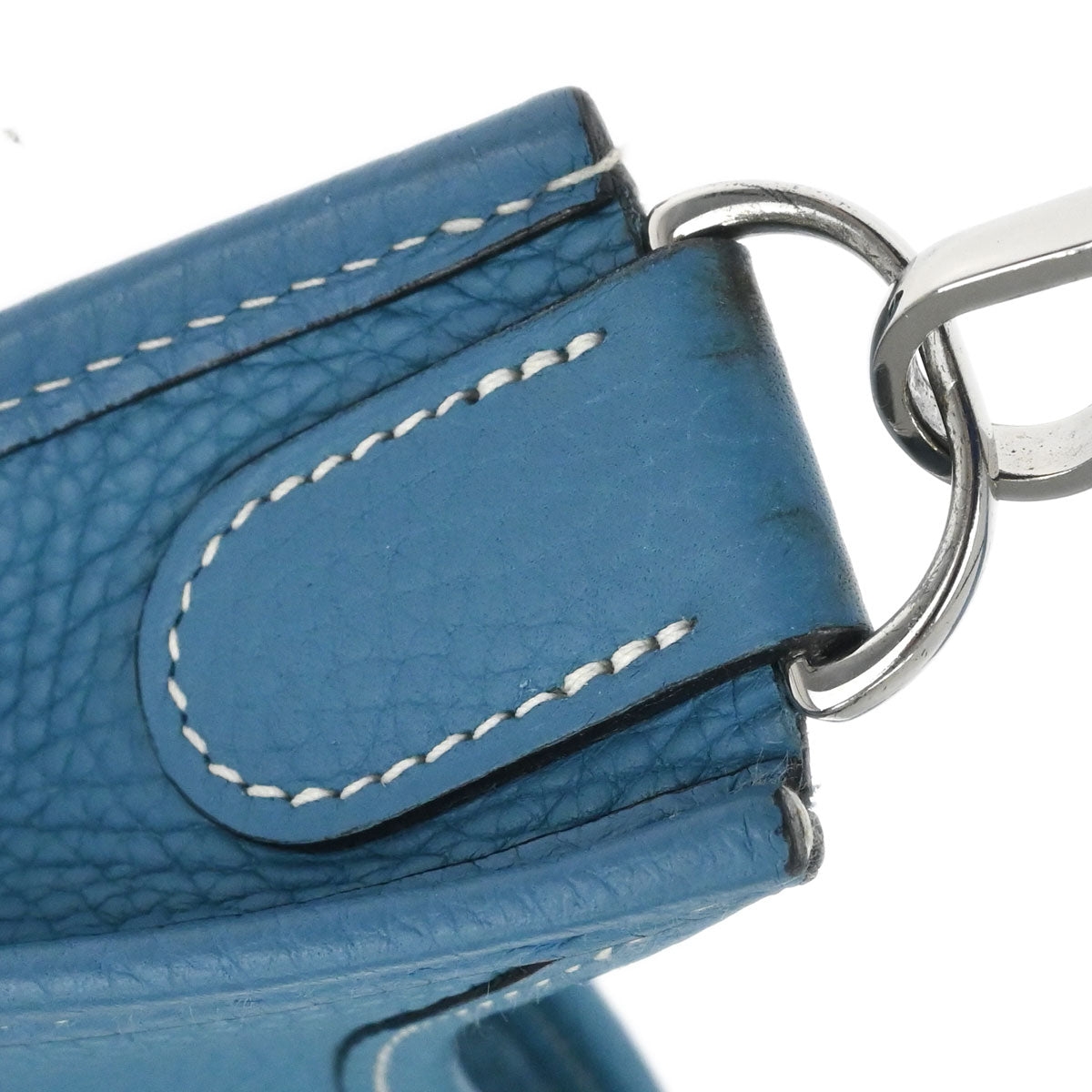 Hermes Blue Jean Taurillon Clemence Evelyne 2 PM Shoulder Bag