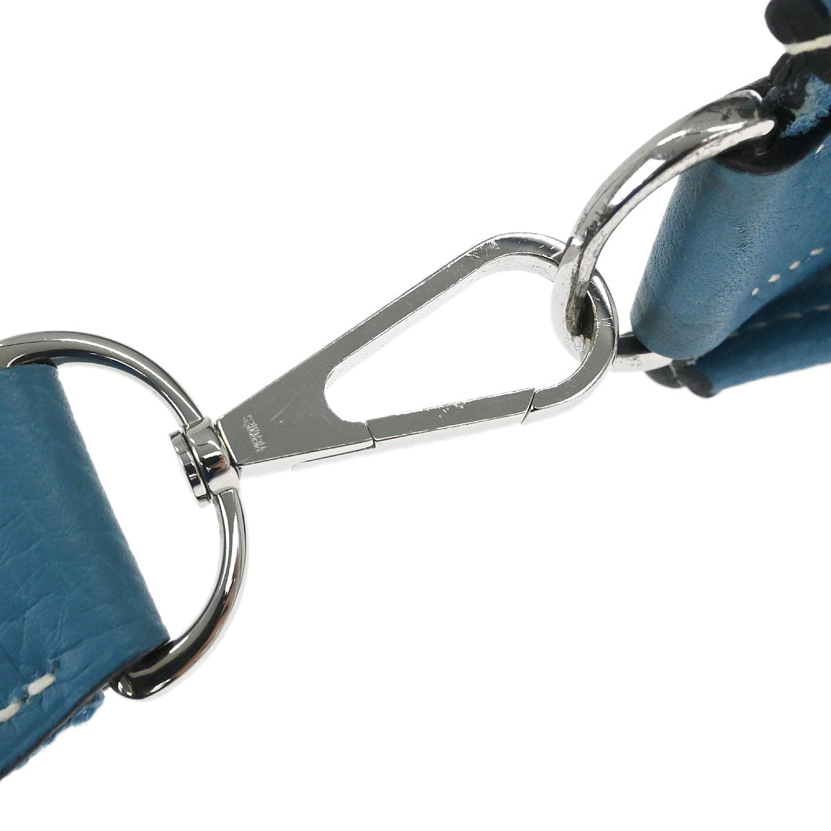 Hermes Blue Jean Taurillon Clemence Evelyne 2 PM Shoulder Bag