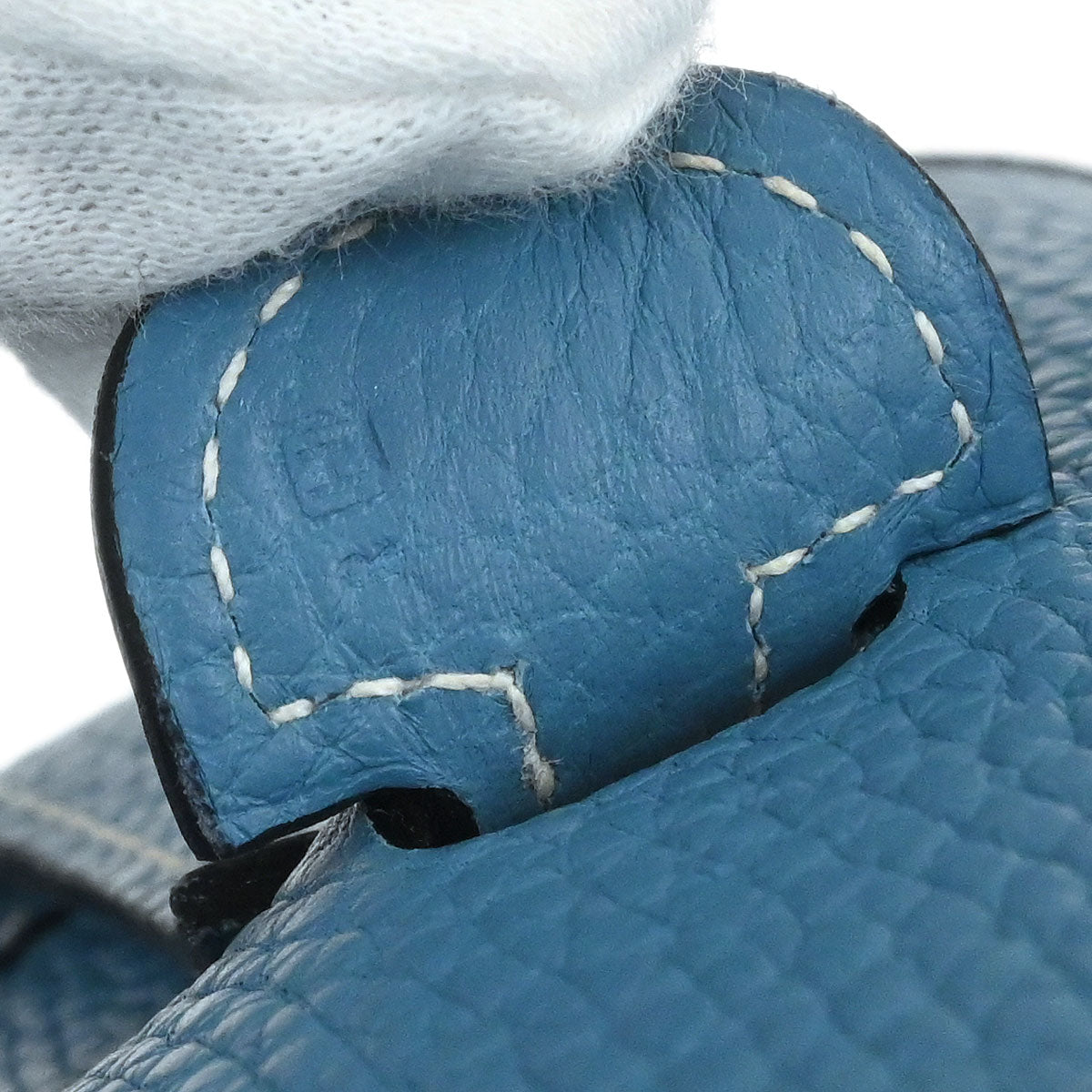 Hermes Blue Jean Taurillon Clemence Evelyne 2 PM Shoulder Bag