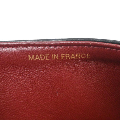 Chanel 1991-1994 Black Lambskin Chevron Medium Classic Double Flap Shoulder Bag