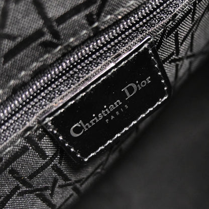 Christian Dior Black Denim Large Lady Dior Cannage 2way Shoulder Handbag