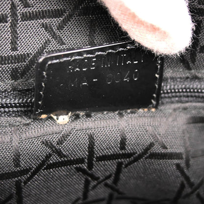 Christian Dior Black Denim Large Lady Dior Cannage 2way Shoulder Handbag