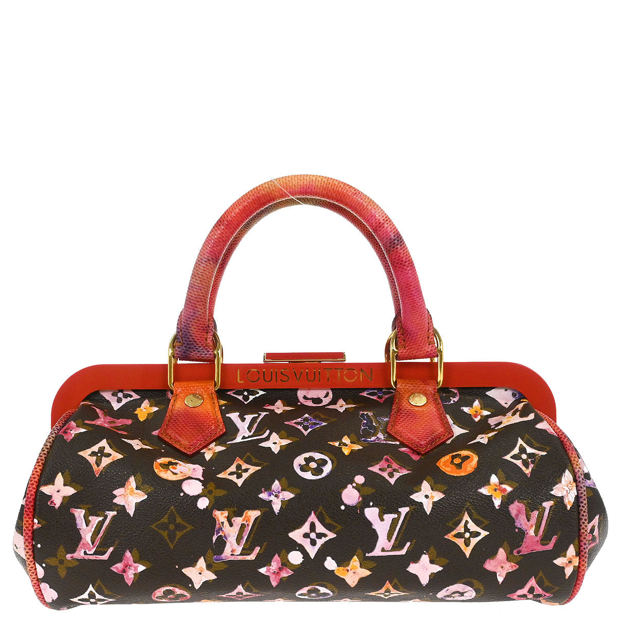 Louis Vuitton * Monogram Watercolor Papillon Frame Handbag M95730