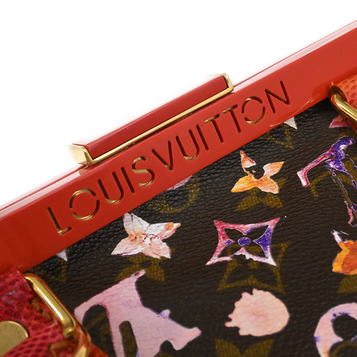 Louis Vuitton * Monogram Watercolor Papillon Frame Handbag M95730