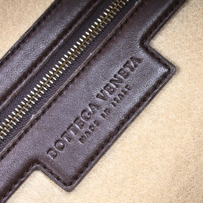 Bottega Veneta Brown Lambskin Intrecciato Handbag