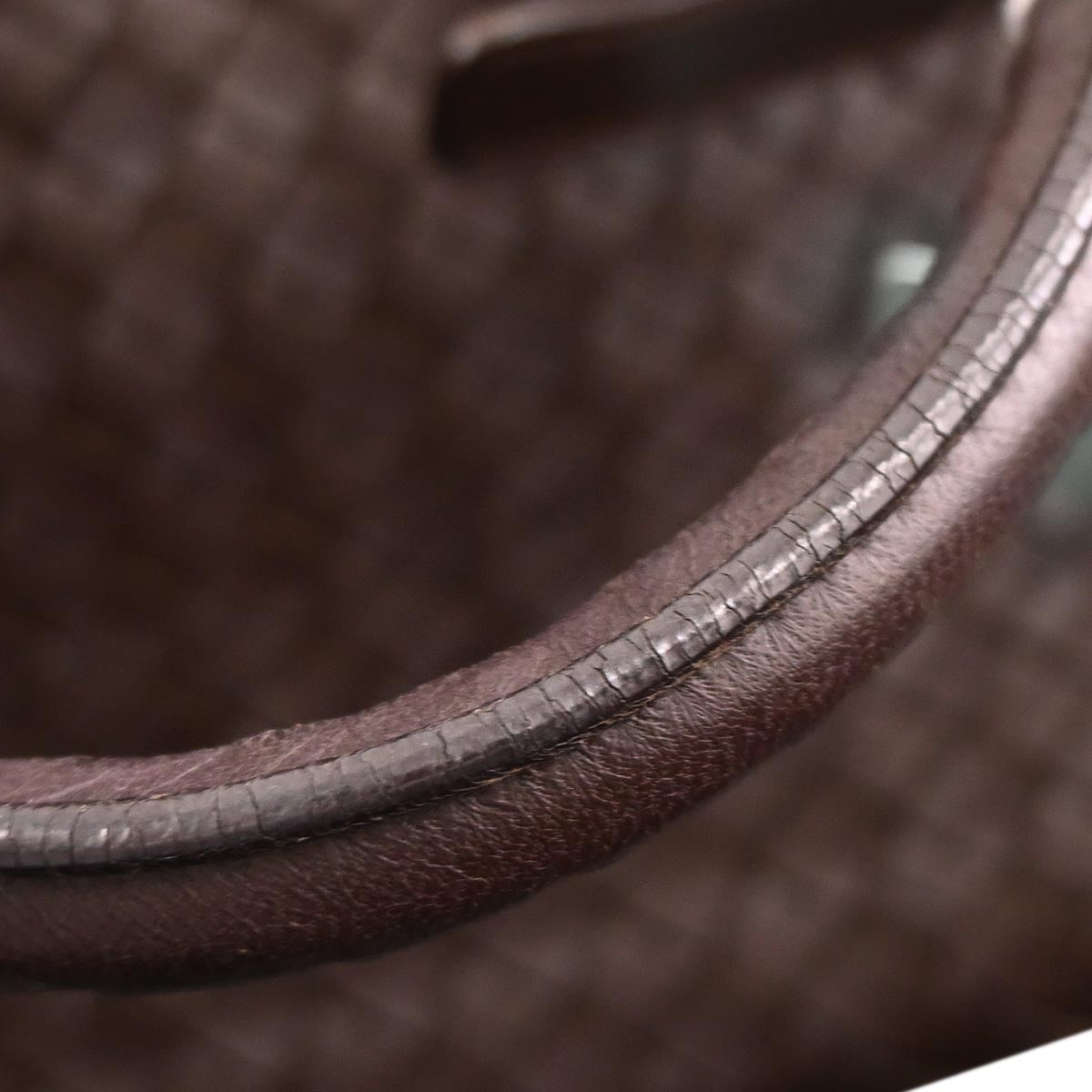 Bottega Veneta Brown Lambskin Intrecciato Handbag
