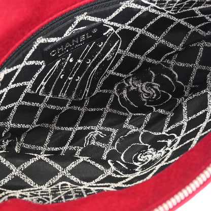 Chanel Red Cotton Shoulder Bag