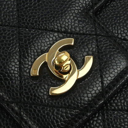 Chanel 2000-2001 Black Caviar Skin Handbag