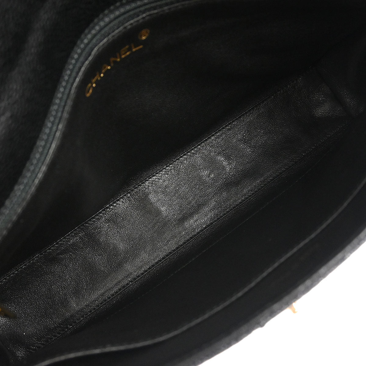 Chanel 2000-2001 Black Caviar Skin Handbag