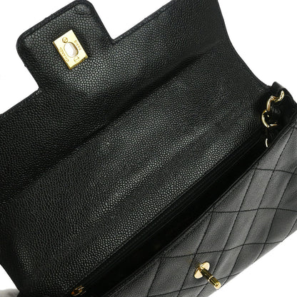 Chanel 2000-2001 Black Caviar Skin Handbag
