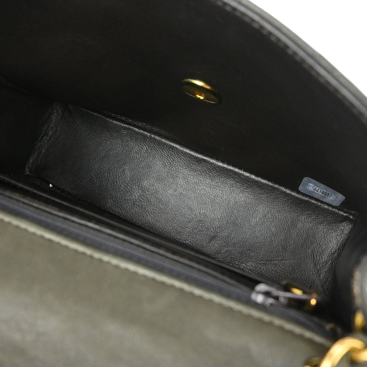 Chanel 1991-1994 Dark Green Lambskin Mini Classic Square Flap Shoulder Bag 17