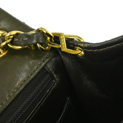 Chanel 1991-1994 Dark Green Lambskin Mini Classic Square Flap Shoulder Bag 17