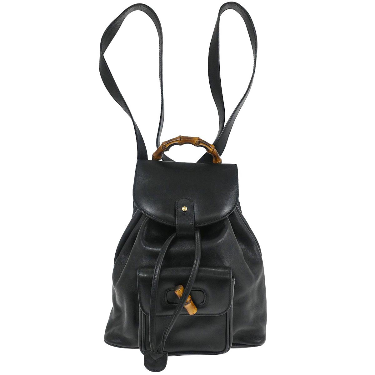 Gucci Black Bamboo Backpack