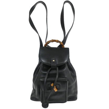 Gucci Black Bamboo Backpack
