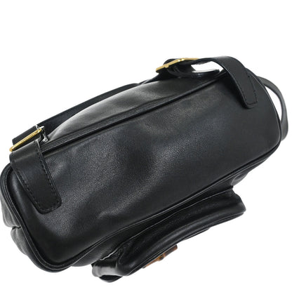Gucci Black Bamboo Backpack