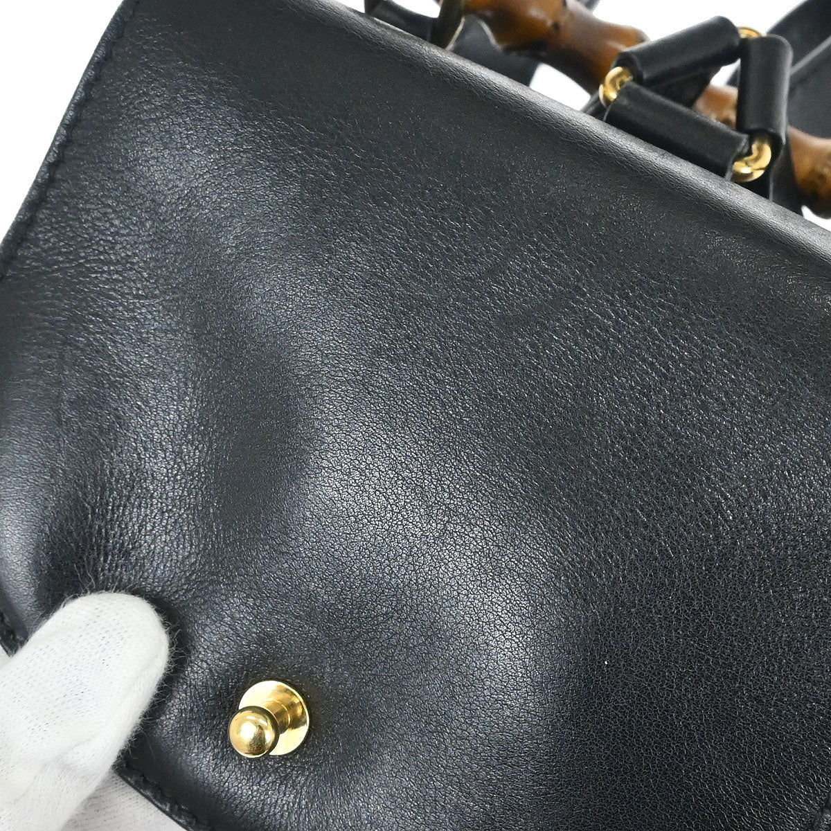 Gucci Black Bamboo Backpack