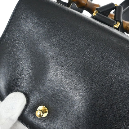 Gucci Black Bamboo Backpack