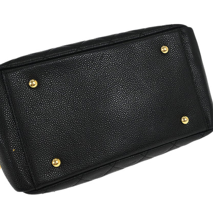 Chanel Black Calfskin Petite Timeless Tote PTT Chain Handbag