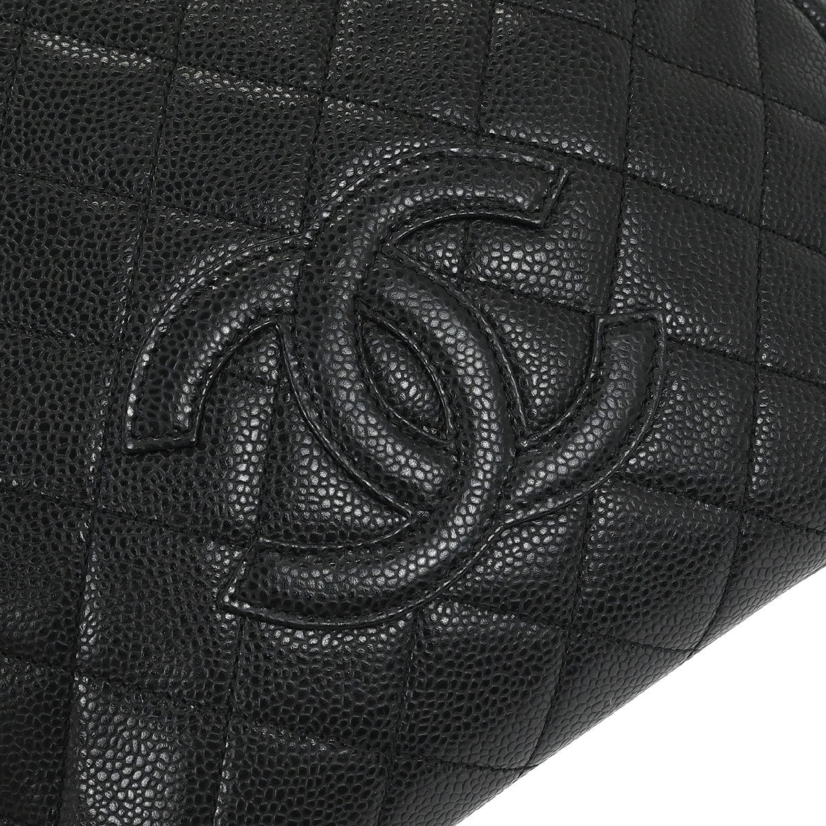 Chanel Black Calfskin Petite Timeless Tote PTT Chain Handbag