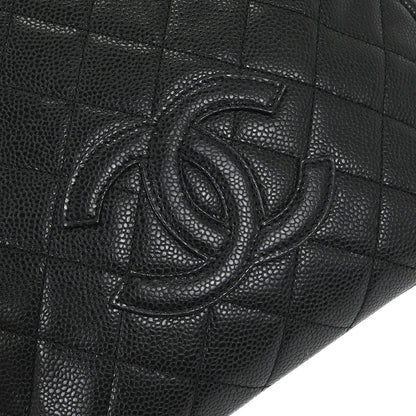 Chanel Black Calfskin Petite Timeless Tote PTT Chain Handbag