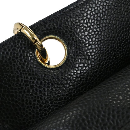 Chanel Black Calfskin Petite Timeless Tote PTT Chain Handbag