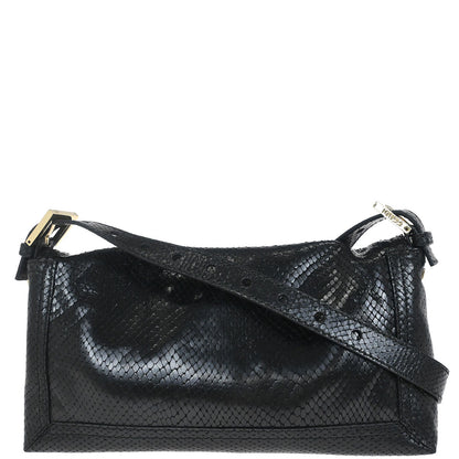 Fendi * Python Black Baguette Handbag