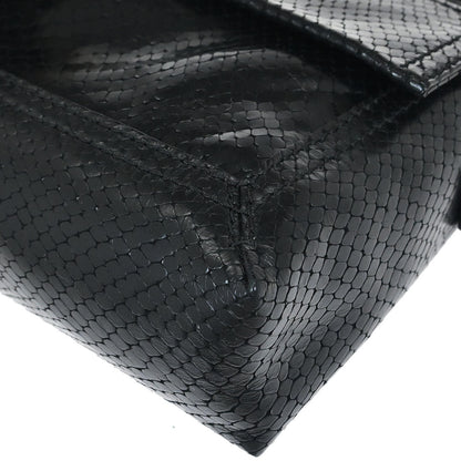 Fendi * Python Black Baguette Handbag