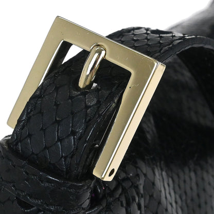 Fendi * Python Black Baguette Handbag