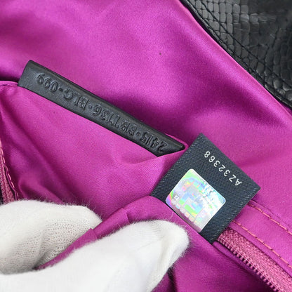 Fendi * Python Black Baguette Handbag