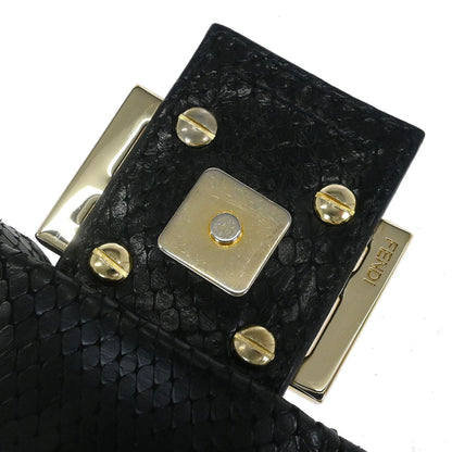 Fendi * Python Black Baguette Handbag
