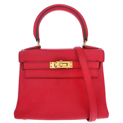 Hermes Rouge Vif Gulliver Mini Kelly 20 Shoulder Handbag