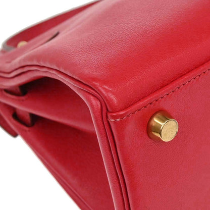 Hermes Rouge Vif Gulliver Mini Kelly 20 Shoulder Handbag