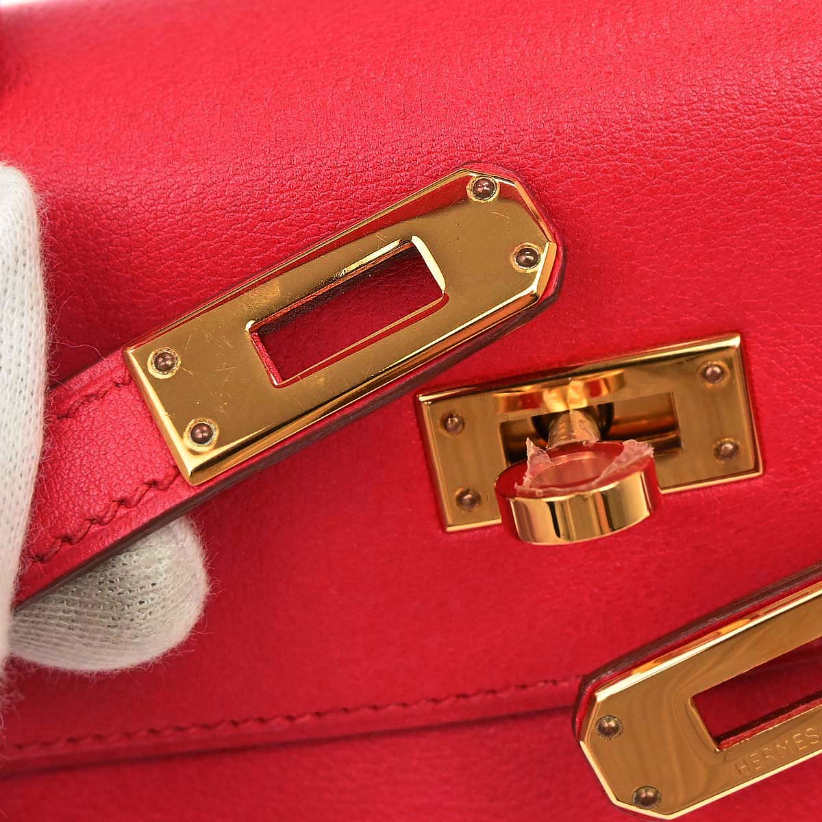 Hermes Rouge Vif Gulliver Mini Kelly 20 Shoulder Handbag