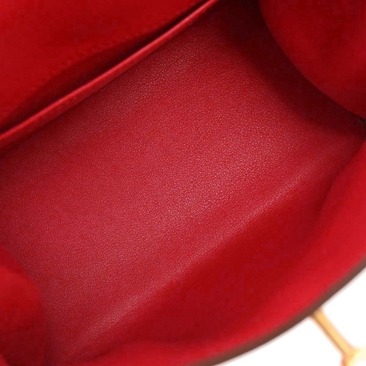 Hermes Rouge Vif Gulliver Mini Kelly 20 Shoulder Handbag