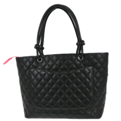Chanel Black Calfskin Cambon Ligne Tote Handbag