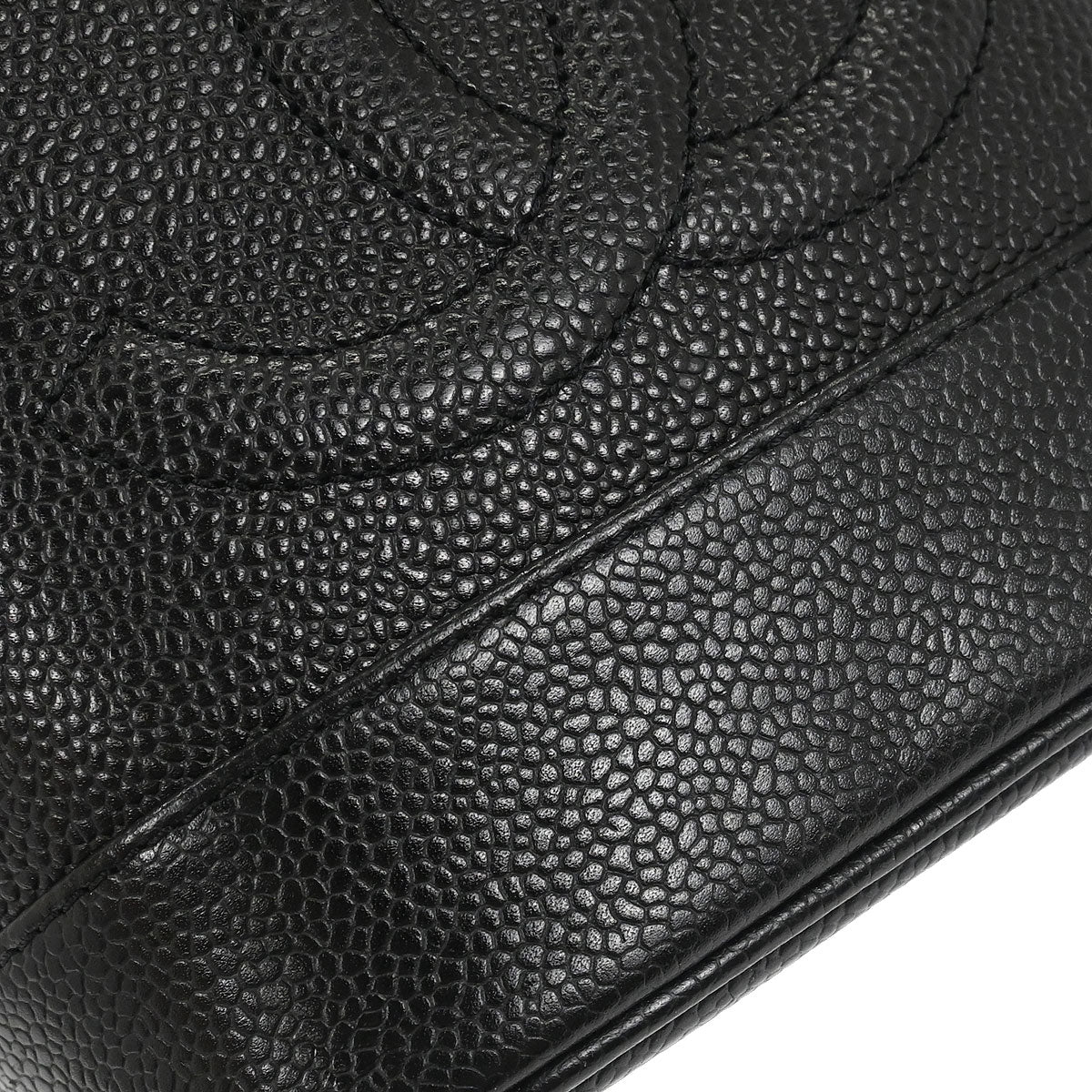 Chanel Black Caviar Skin Timeless Vanity Handbag