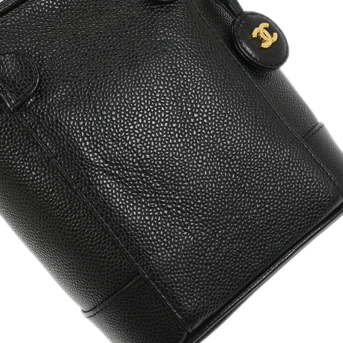 Chanel Black Caviar Skin Timeless Vanity Handbag