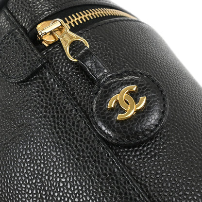 Chanel Black Caviar Skin Timeless Vanity Handbag