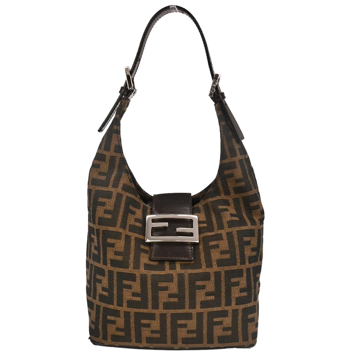 Fendi Brown Canvas Zucca Handbag